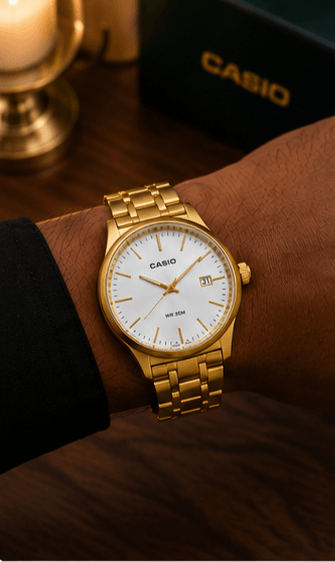 Montre Casio Blanche/Gold