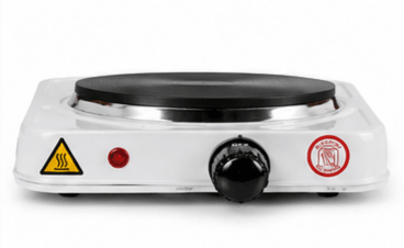 Plaque Chauffante Portable Casserole Inox Blanc/Noir