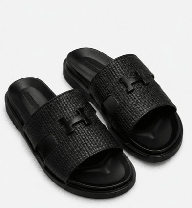 Mules Hermès Chypre Tricotées Noir