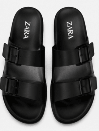 Sandales Zara à Boucles Noir