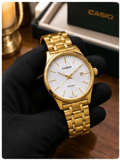Montre Casio Blanche/Gold