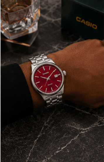 Montre Casio Rouge/Argent