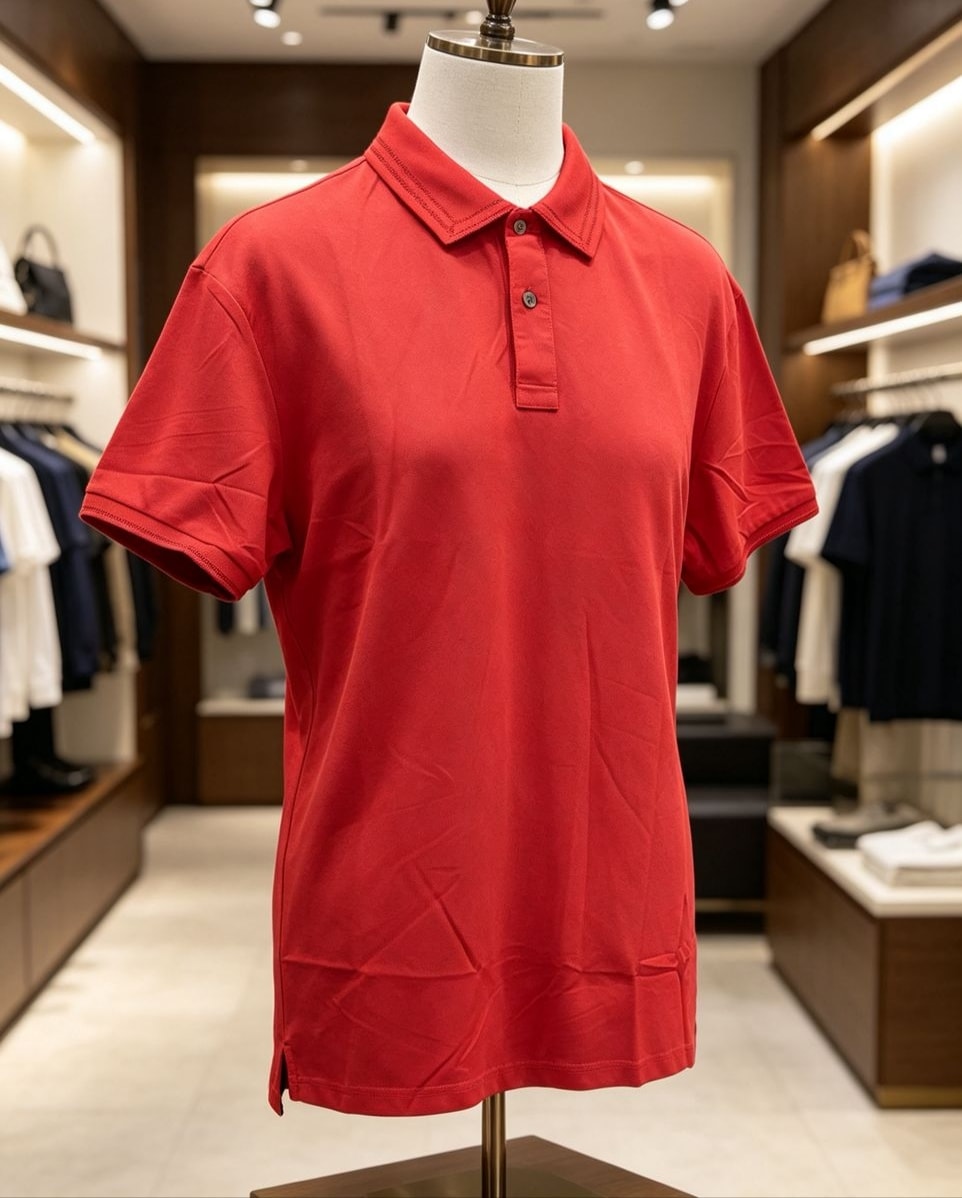 Polo Coton — Rouge