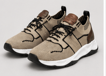 Berluti Shadow Knit — Beige Sable / Cuir Marron