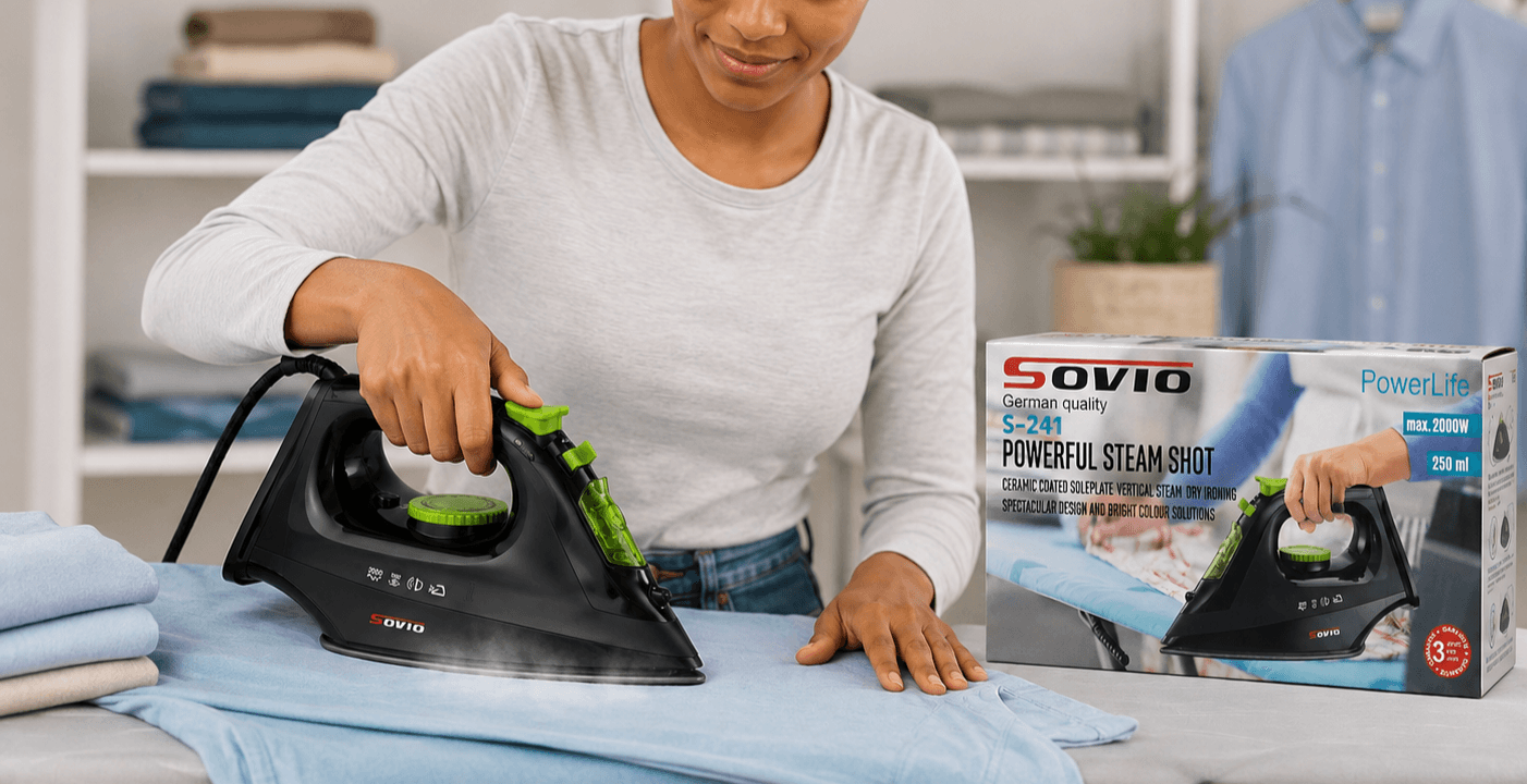 Fer à Vapeur Sovio PowerLife Noir/Vert