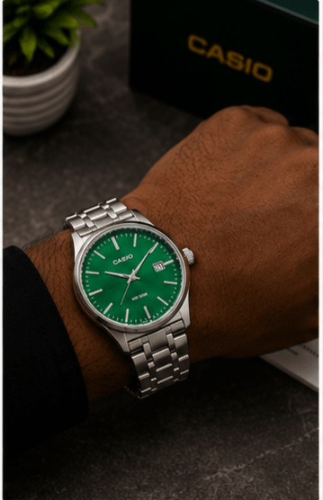 Montre Casio Verte/Argent
