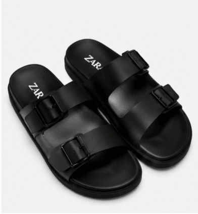 Sandales Zara à Boucles Noir