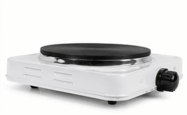 Plaque Chauffante Portable Casserole Inox Blanc/Noir