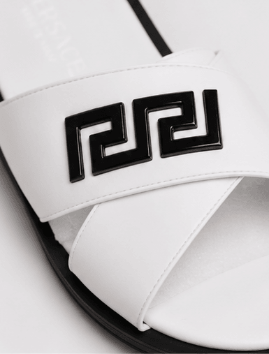 Sandales Versace Meander Blanc/Noir