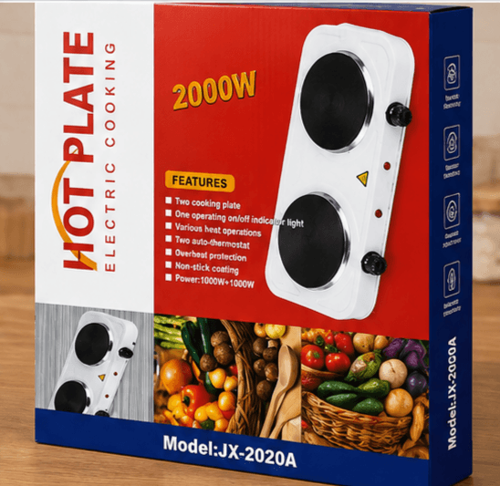 Plaque Chauffante Hot Plate 2000W Blanc/Noir