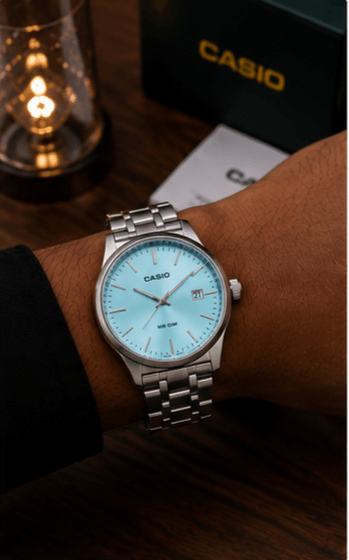 Montre Casio Bleu Ciel/Argent