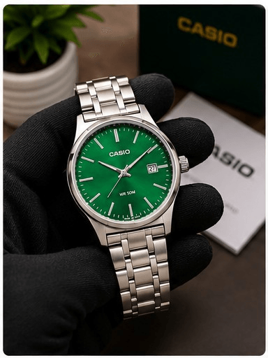 Montre Casio Verte/Argent