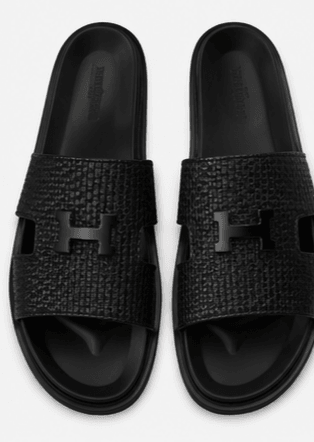 Mules Hermès Chypre Tricotées Noir