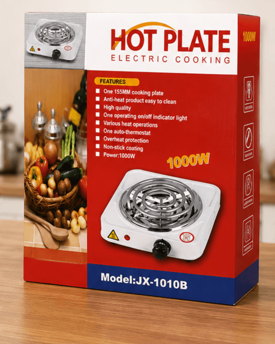 Plaque Chauffante Hot Plate 1000W Blanc/Rouge