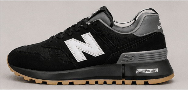 New Balance 574 Noir & Semelle Gomme