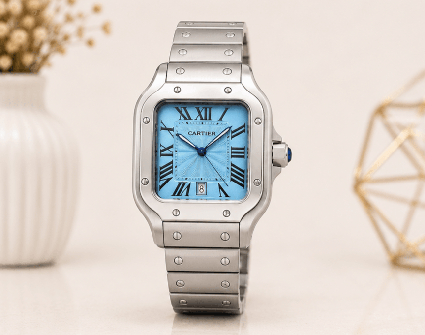 Montre Cartier Monarque Bleu Ciel/Argent