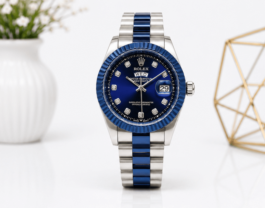 Montre Rolex Onyx Prestige Bleu/Argent/Bleu